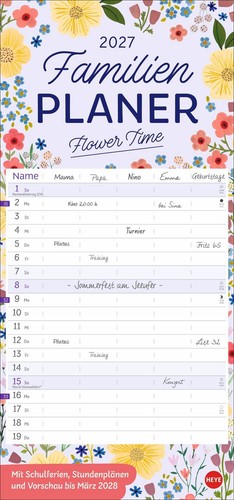 Deko familienplaner flower - deko-familienplaner,