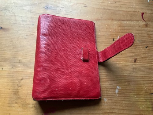 Timeplaner aus leder rot - timeplaner,